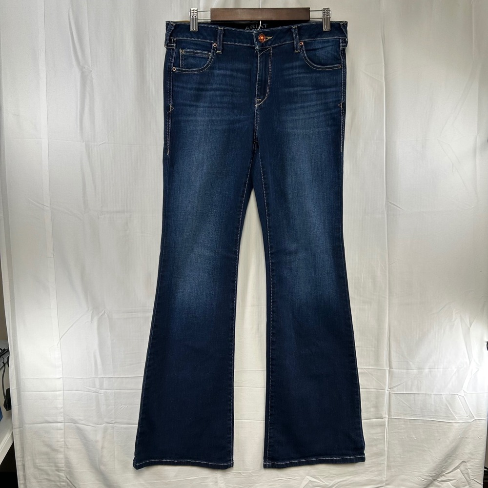 Ariat Perfect Rise Flare Jeans Womens 31L Dark Wash Blue Stretch 10027692